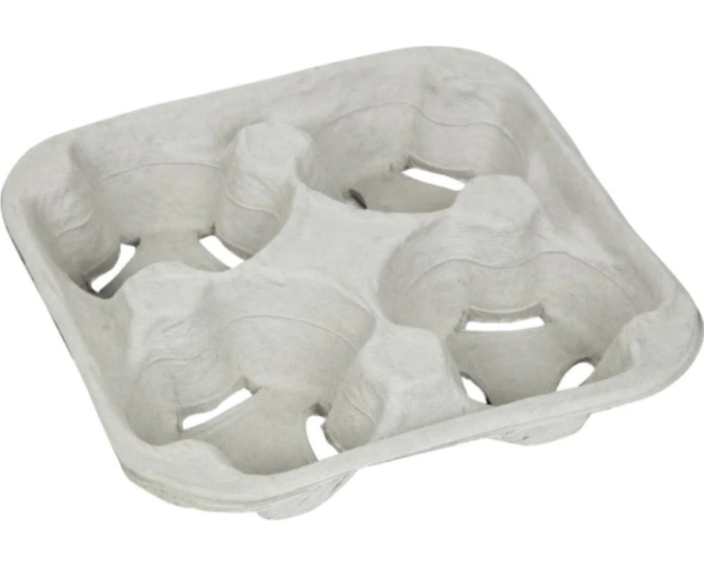 Moulded fibre 4 cup carrier (case 130)