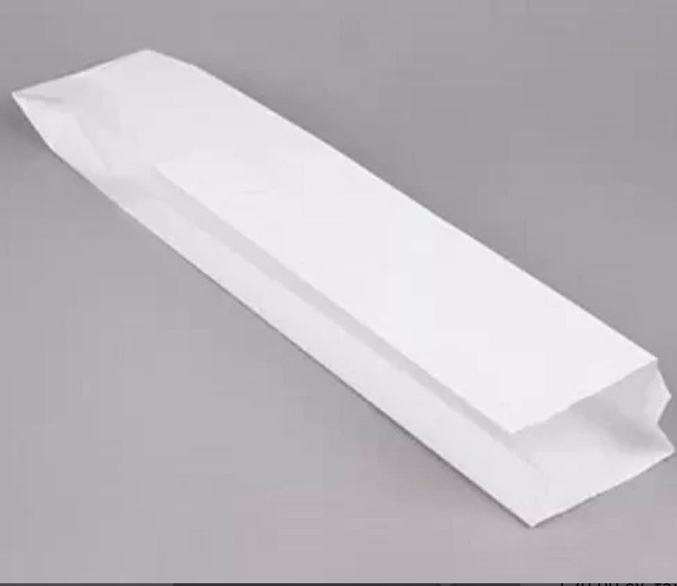 White paper french stick bags 4x6x24" (case size 1000)