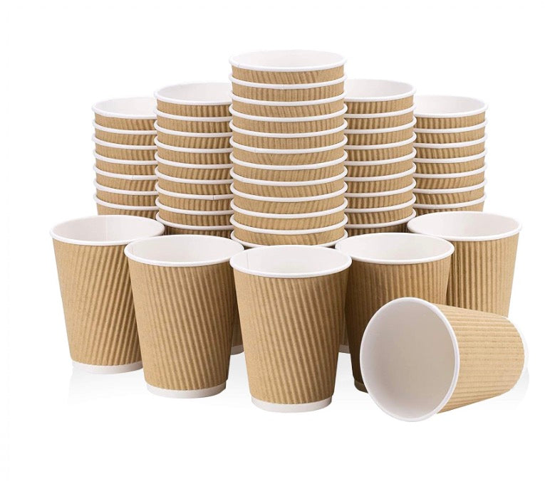 Ripple Cups 12oz Kraft (Pack size 500)