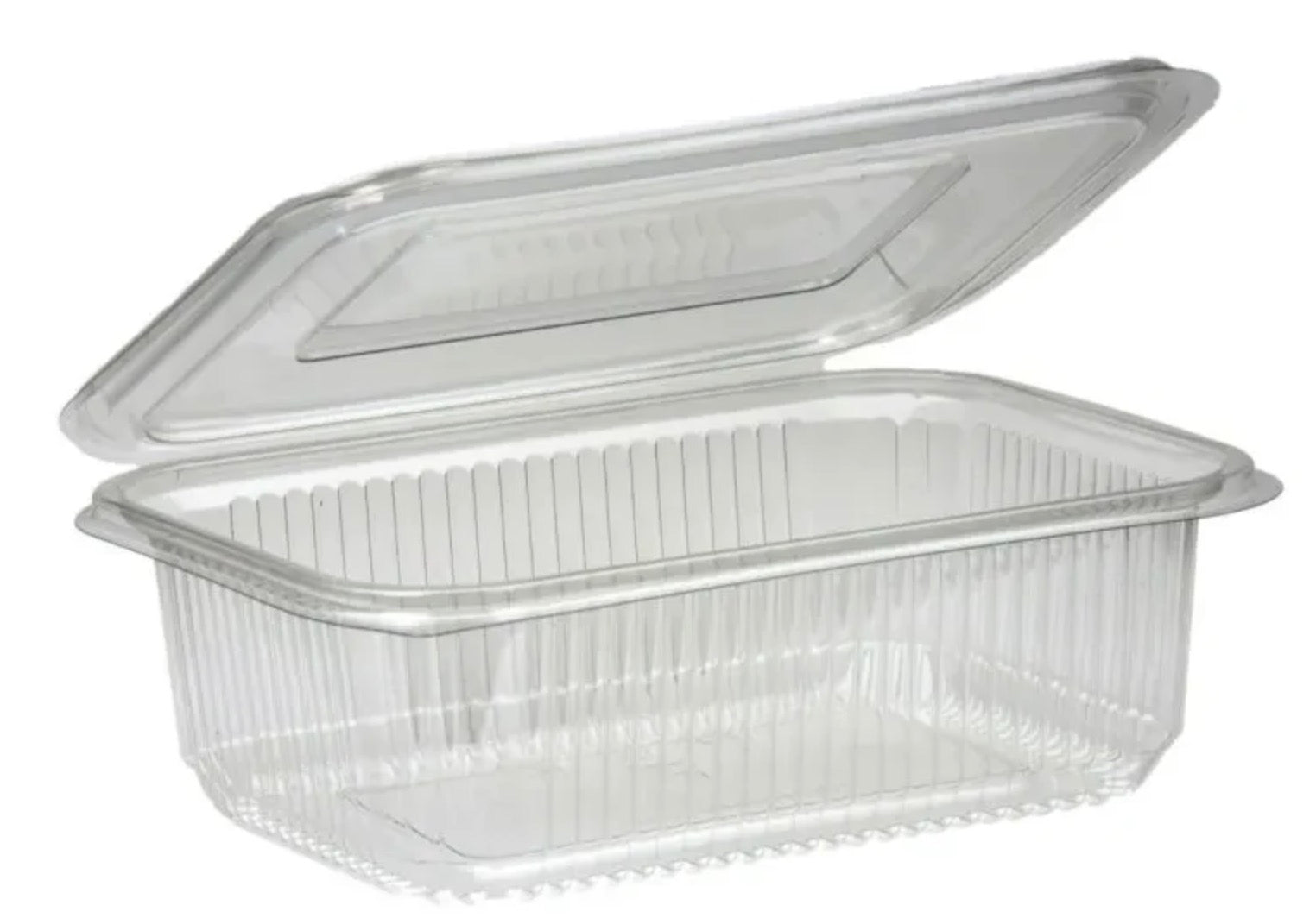 750cc Clear plastic hinged salad container (300)