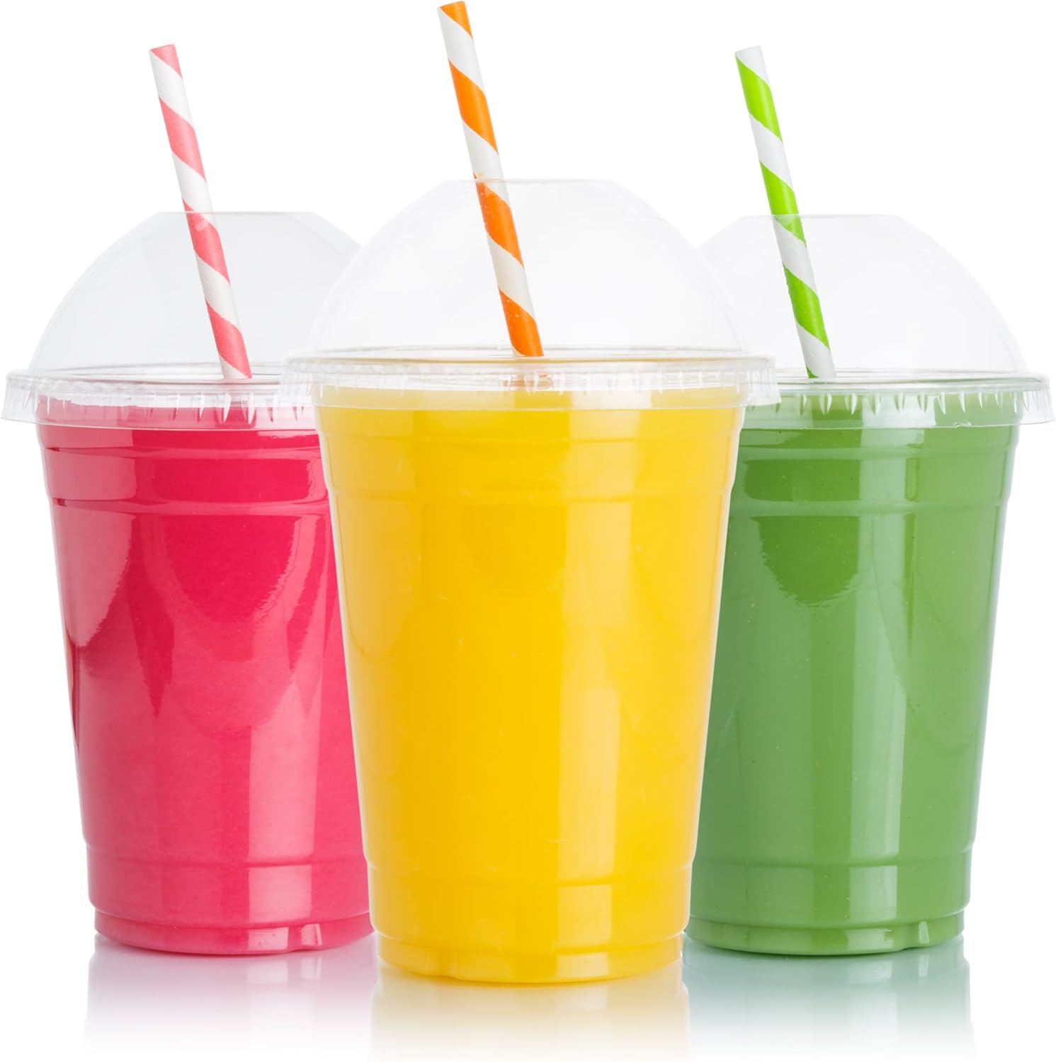 12-16oz Clear domed lid with hole (case size 1000)